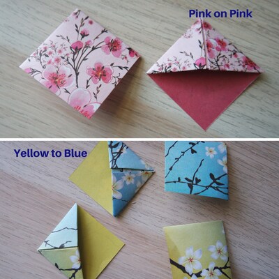 Origami corner bookmark - Cherry Blossom - image4